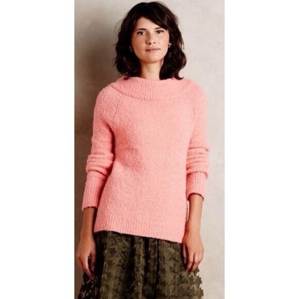 Moth - Anthropologie Brand Coral Boucle Sweater